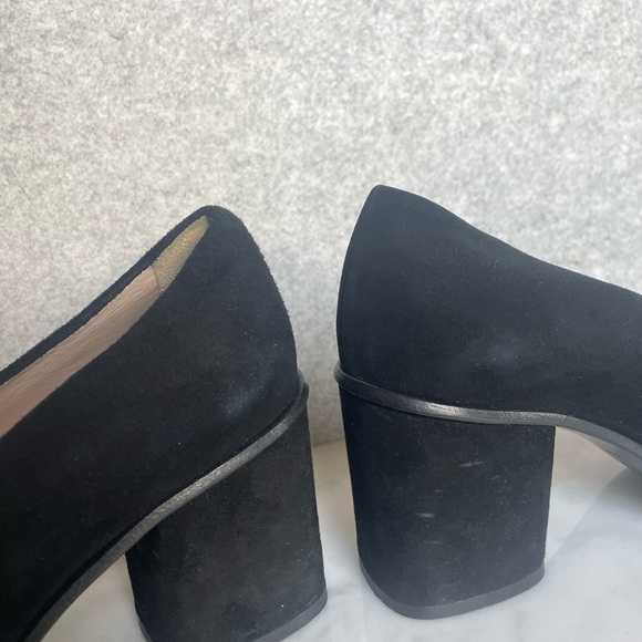 COS Black Suede Block Heels Size 39 - Picture 7 of 10